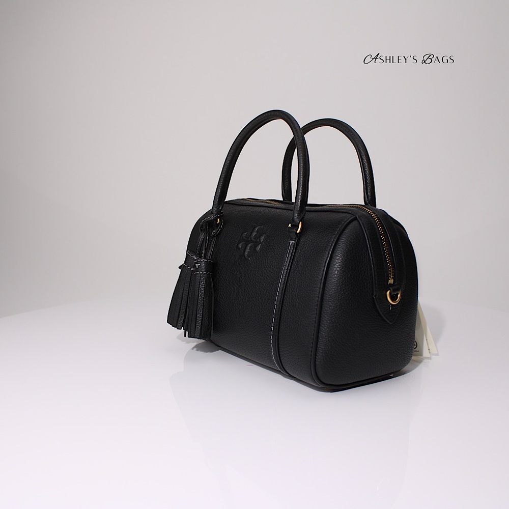 Tory Burch Thea Satchel Crossbody In Black - Picture 2 of 11